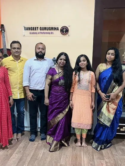 Here I am with our dedicated team and students after successfully conducting the Prayag Sangeet Samiti examinations. It’s a moment of pride that reflects our collective effort in upholding the high standards of performing arts education.