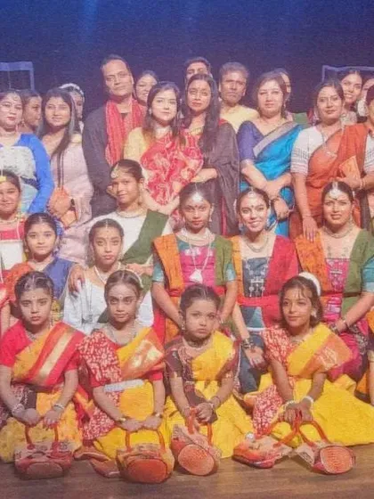The Sangeet Gurugriha family. This happy moment from our Rabindra Jayanti 2024 celebration captures the spirit of community and shared passion that thrives within our academy.