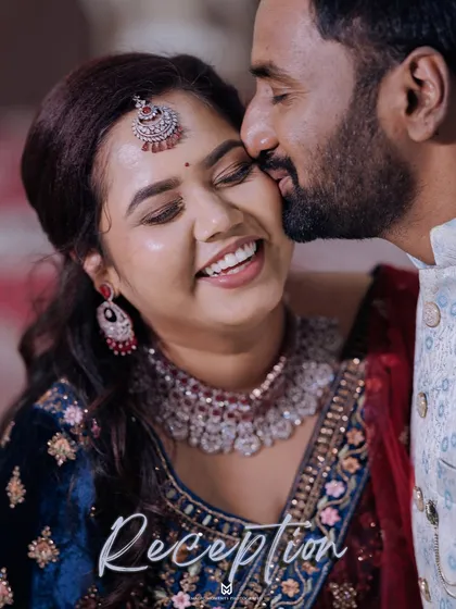 It's these unscripted, happy moments during the reception that I love to freeze in time. This close up shot captures the genuine connection and laughter between the couple.
